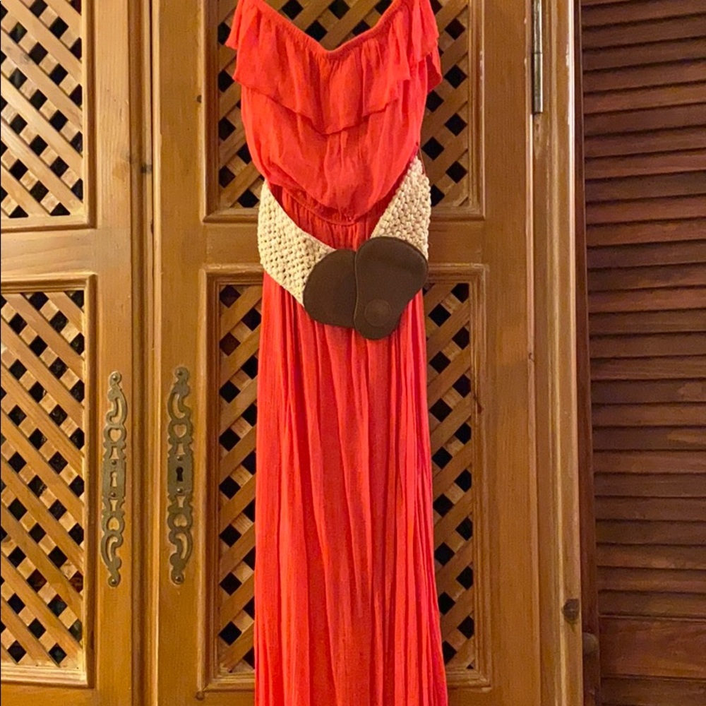 Strapless maxi dress